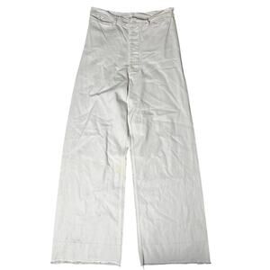 Vintage US Navy Sailor Pants Mens Fits White Wide Leg Military 90s USA 28x30